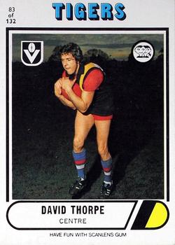 1976 Scanlens VFL #83 David Thorpe Front